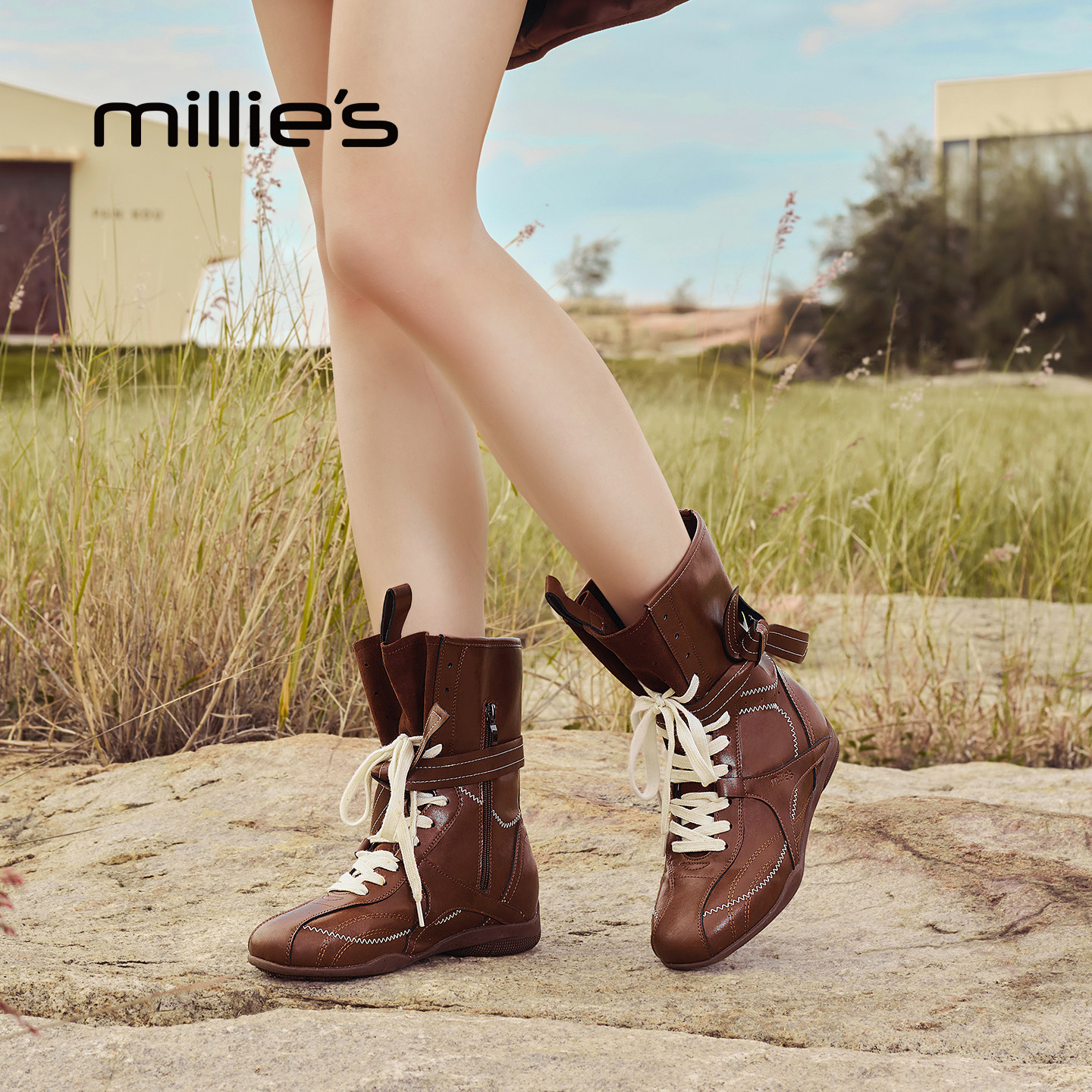 millies妙丽复古英伦风马丁靴