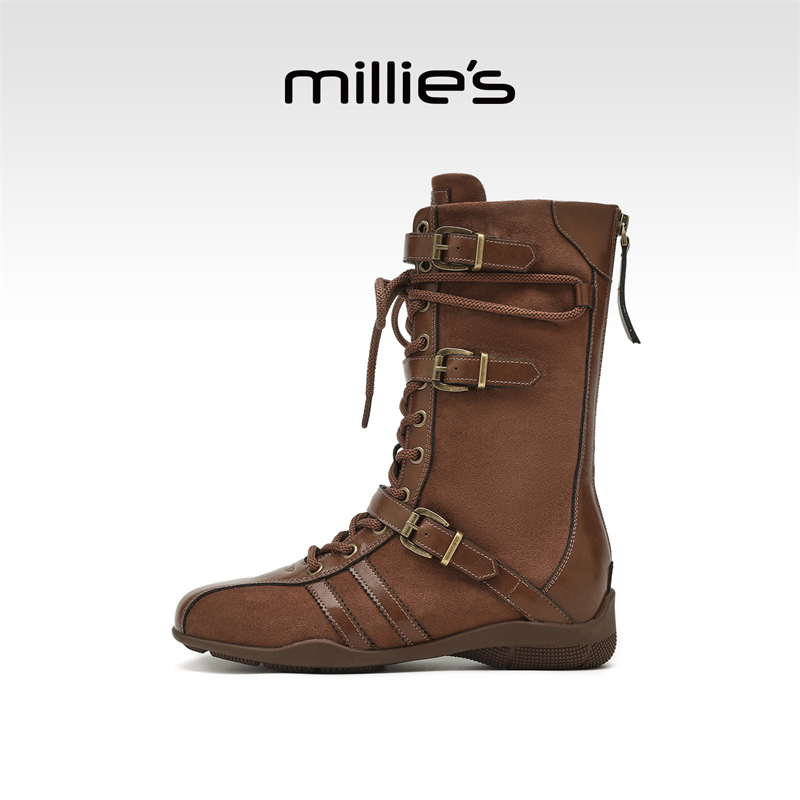 millies妙丽加绒瘦瘦靴骑士靴
