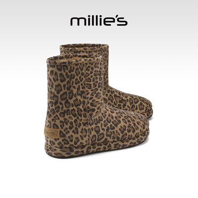 millies妙丽豹纹雪地靴