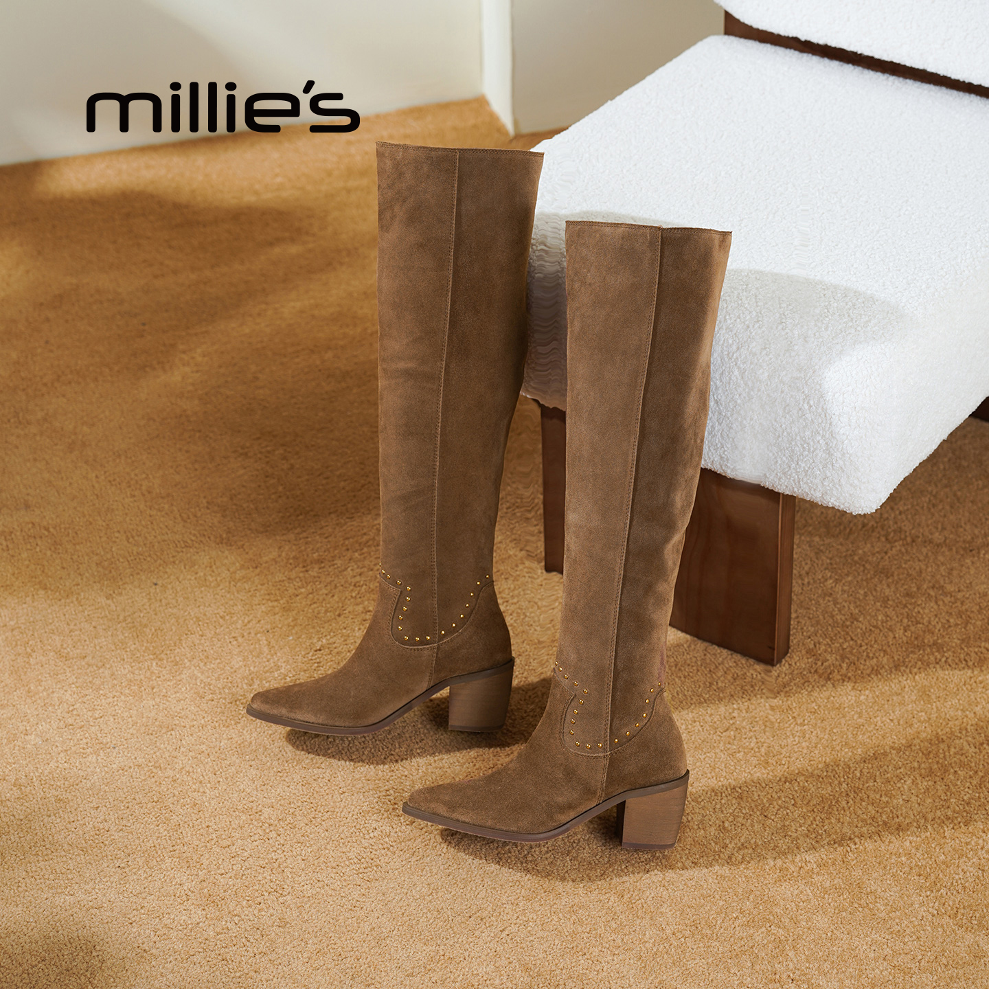 millies妙丽美拉德长筒过膝女靴