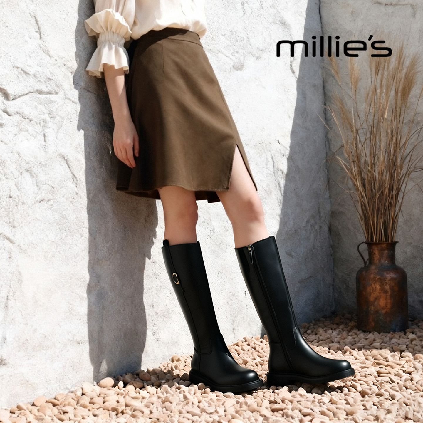 millies妙丽舒适时髦长靴
