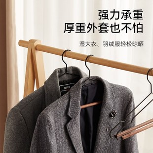 初心简约荷木木质衣架家用挂衣防滑晾衣架卧室衣帽间衣服架子