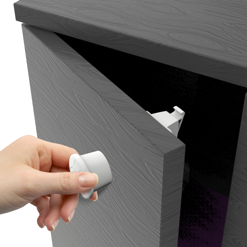 looktosee儿童磁力锁安全锁抽屉锁宝宝防夹手柜子门锁对开门 锁扣