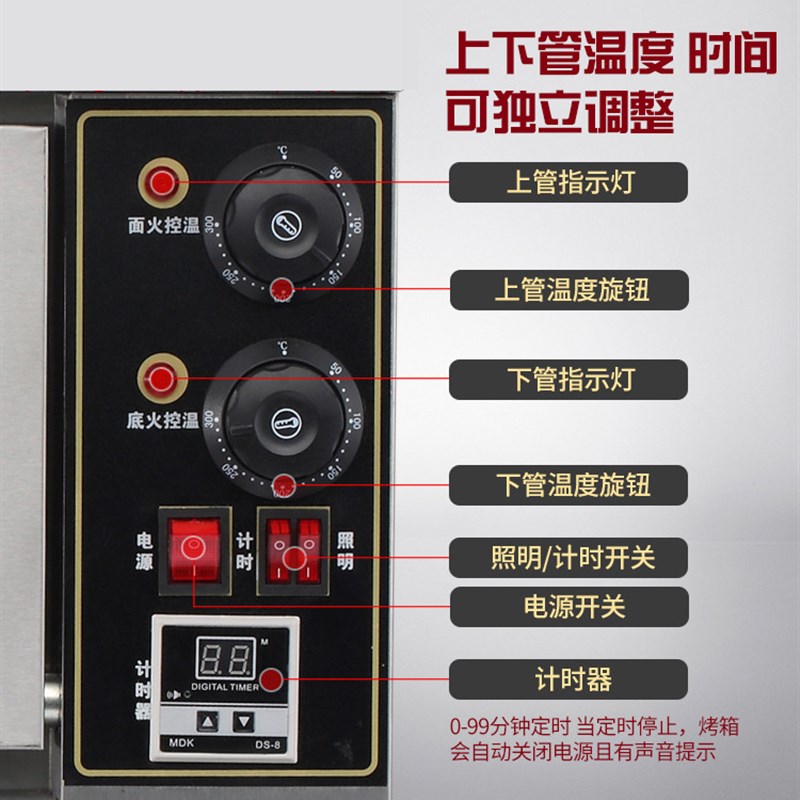商用电烤箱一层一盘大容量披萨蛋糕面包烧饼大型二层二盘家电烤炉