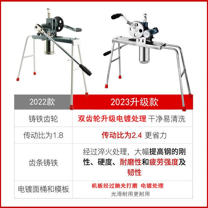 直销不锈钢面条机小型压面机手动饸饹机河捞机饸络机7模具家用商