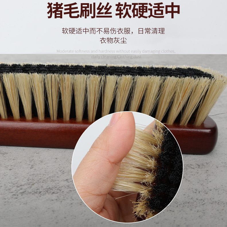 直销除毛刷羊毛毛呢大衣刷木质长手柄鬃毛刷衣物除尘刷多功能家居