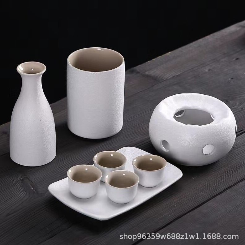 直销日式清酒酒具套装家用烫酒壶温酒器仿古陶瓷白酒杯中式黄酒温