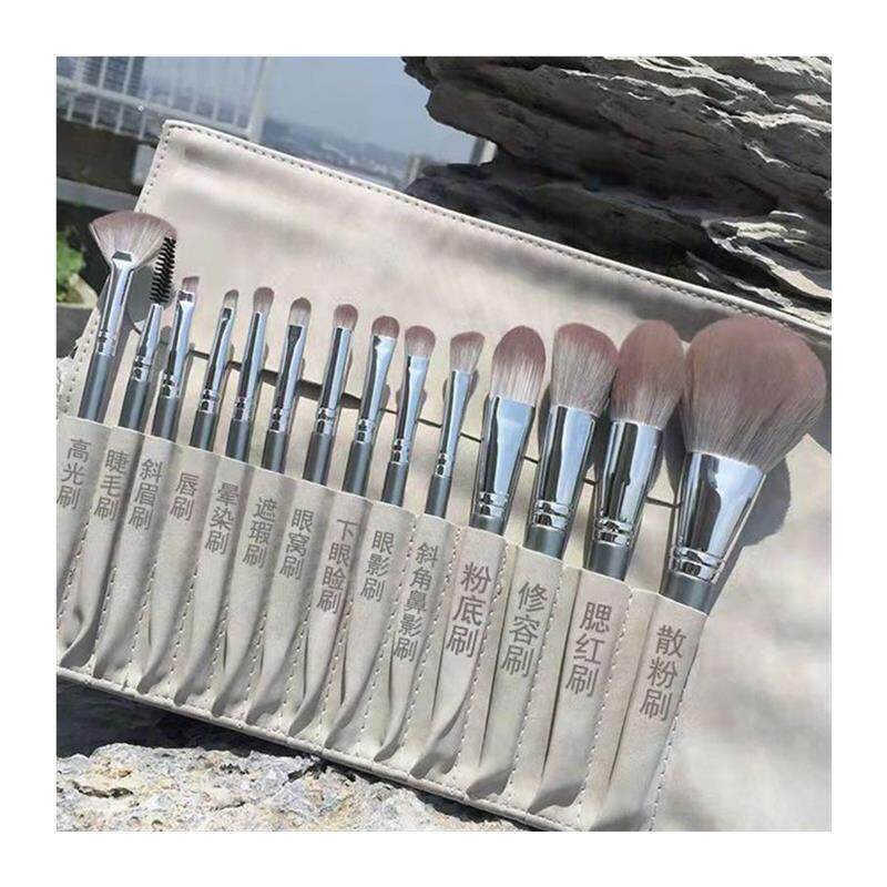 【天猫精选】韩国化妆刷套装全套正品软毛14支刷子绒刷包超软刷毛
