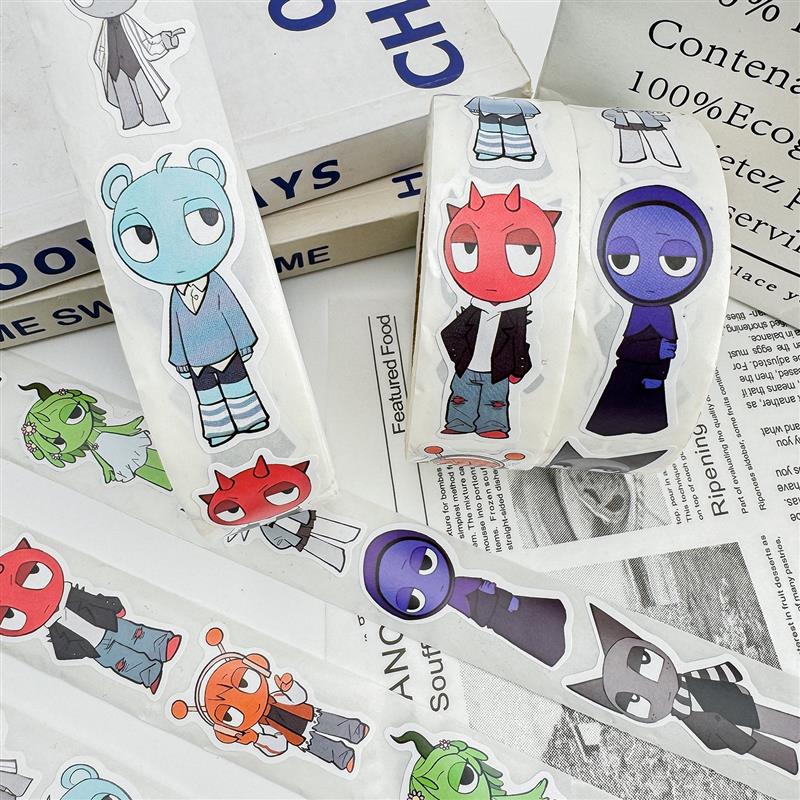 【旗舰店正品】日本爆款节奏盒子卷卷贴纸卡通可爱sprunki游戏周边diy装饰手机壳
