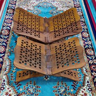 大号巴基斯坦进口实木纯手工阅读架核桃木书架整块实木雕刻做工