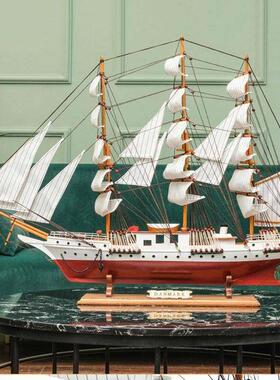 船模型摆件一帆风顺帆船摆件一帆风顺80cm帆船摆件木船模型创意家