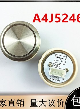 苏州帝奥电梯配件A4J52461/A4N52462按钮不锈钢无字红蓝白光