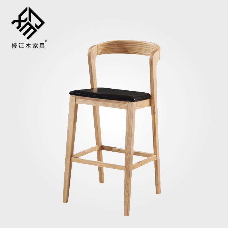 会所办公夜场高脚凳 白蜡木实木靠背吧台椅 现代简约高脚酒吧椅,包装,电子元器件包装,淘宝优惠券,粉丝福利购,淘宝优惠卷