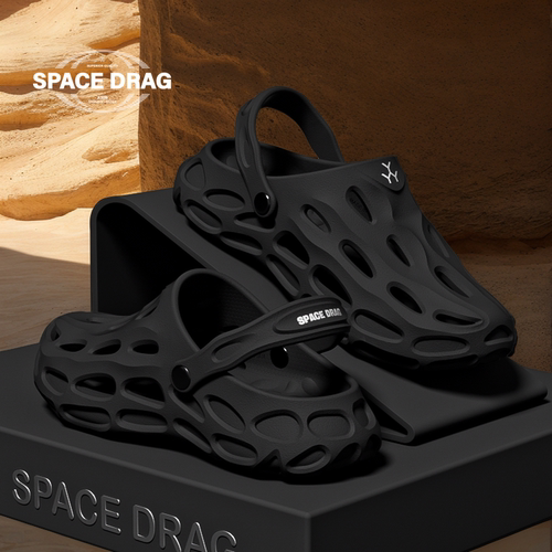 太空拖鞋男士洞洞鞋夏户外防滑透气厚底增高踩屎感钓鱼外穿沙滩鞋