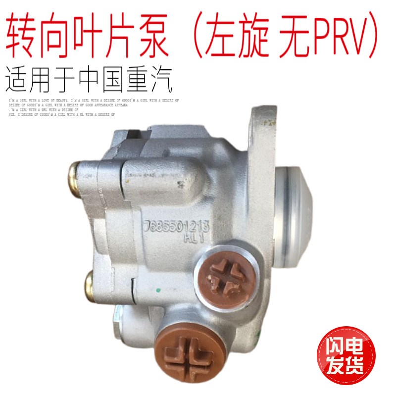 适用于中国重汽豪沃T7H汕德卡C7HG7转向叶片泵液压泵方向助力泵