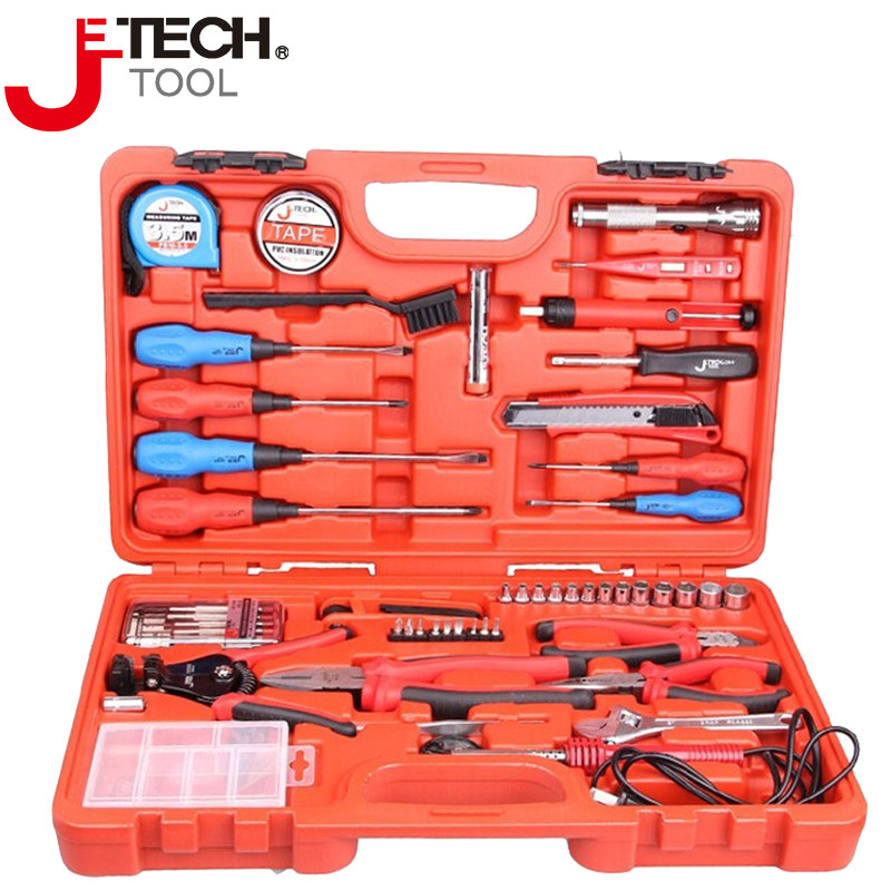 捷科61件电子维修工具套装多功能家用电器电工维修工具组 JEBE61