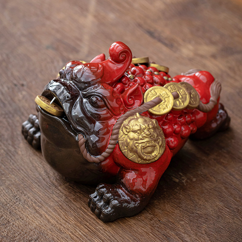 墨染留香招财金蟾摆件三足金蝉旺财三脚蟾蜍金蟾店铺开业工艺礼品