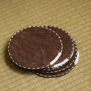 纯手工缝制壶垫隔热垫柿染布功夫茶道配件布垫养壶垫咖啡垫复古