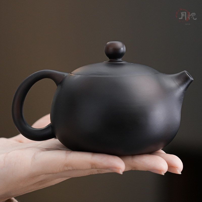 紫陶茶壶西施壶汉瓦壶手工雕刻功夫茶具大口泡茶壶家用泡茶壶单壶