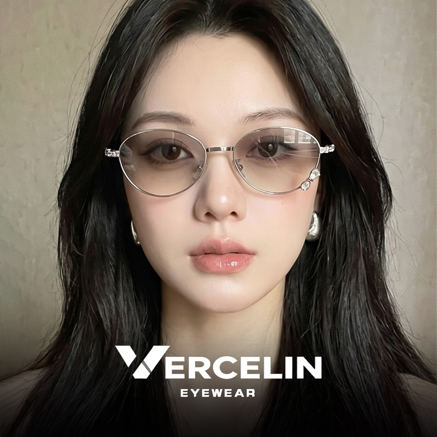 韩系椭圆小框渐变茶色墨镜女近视
