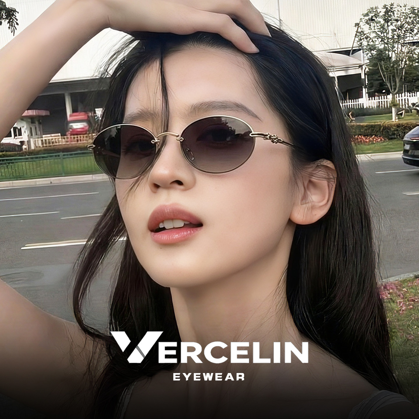欧美复古老钱风椭圆框墨镜女高级感小脸专用太阳眼镜近视可配度数