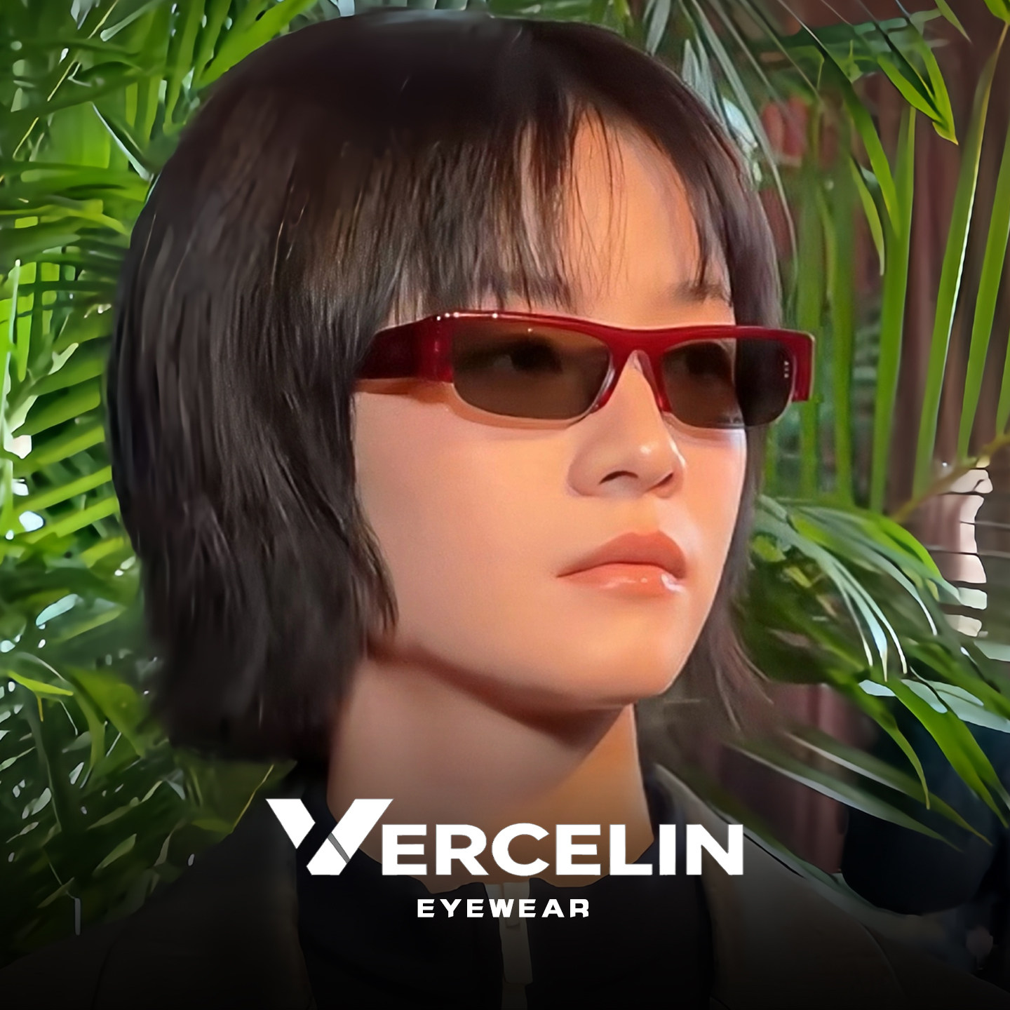 红色半框墨镜女款2026新款高级感适合小脸太阳眼镜近视可配带度数