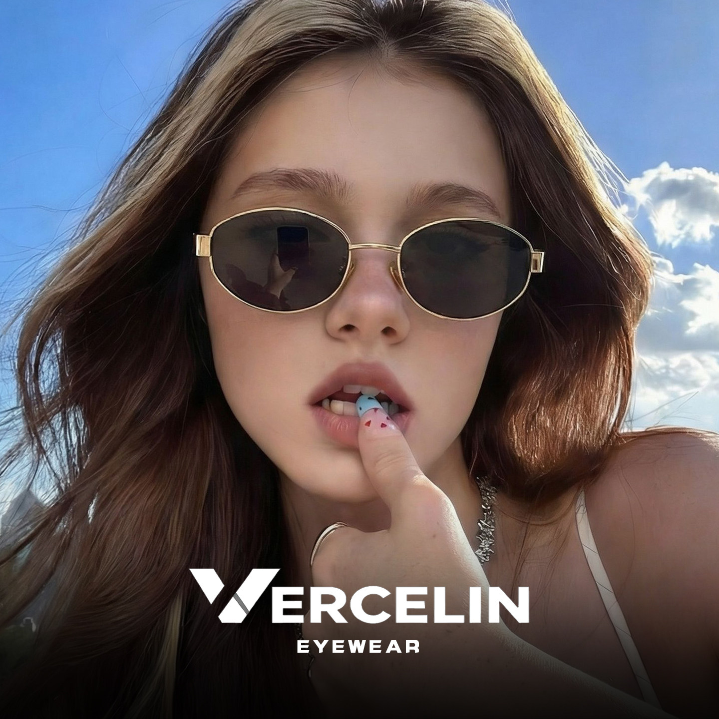 老钱风大牌椭圆金属墨镜女高级感防紫外线偏光开车近视可配带度数