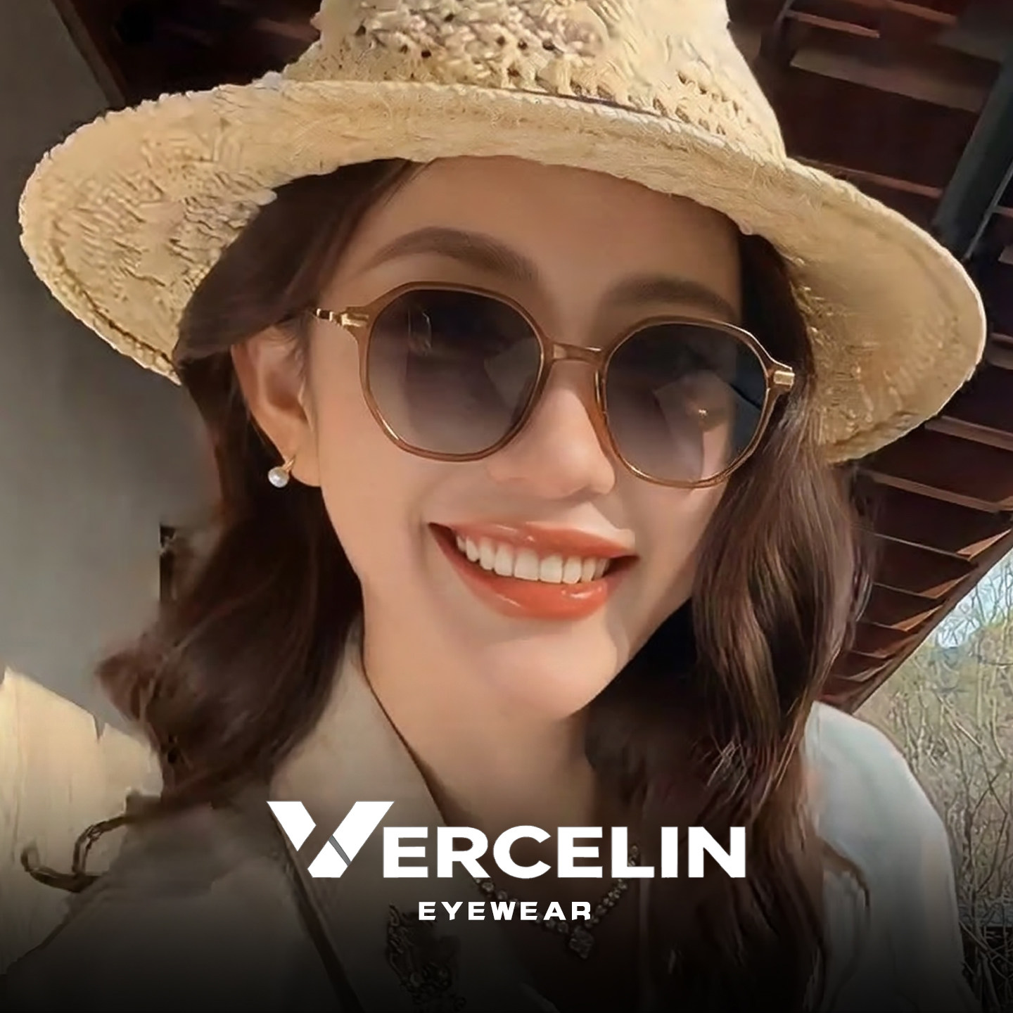 茶色墨镜女2026新款高级感偏光椭圆太阳眼镜防紫外线近视可配度数