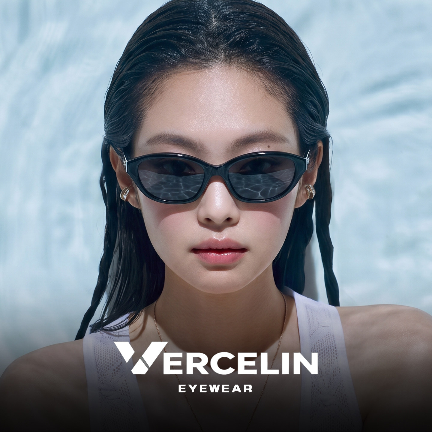 jennie同款美式窄框猫眼墨镜女款
