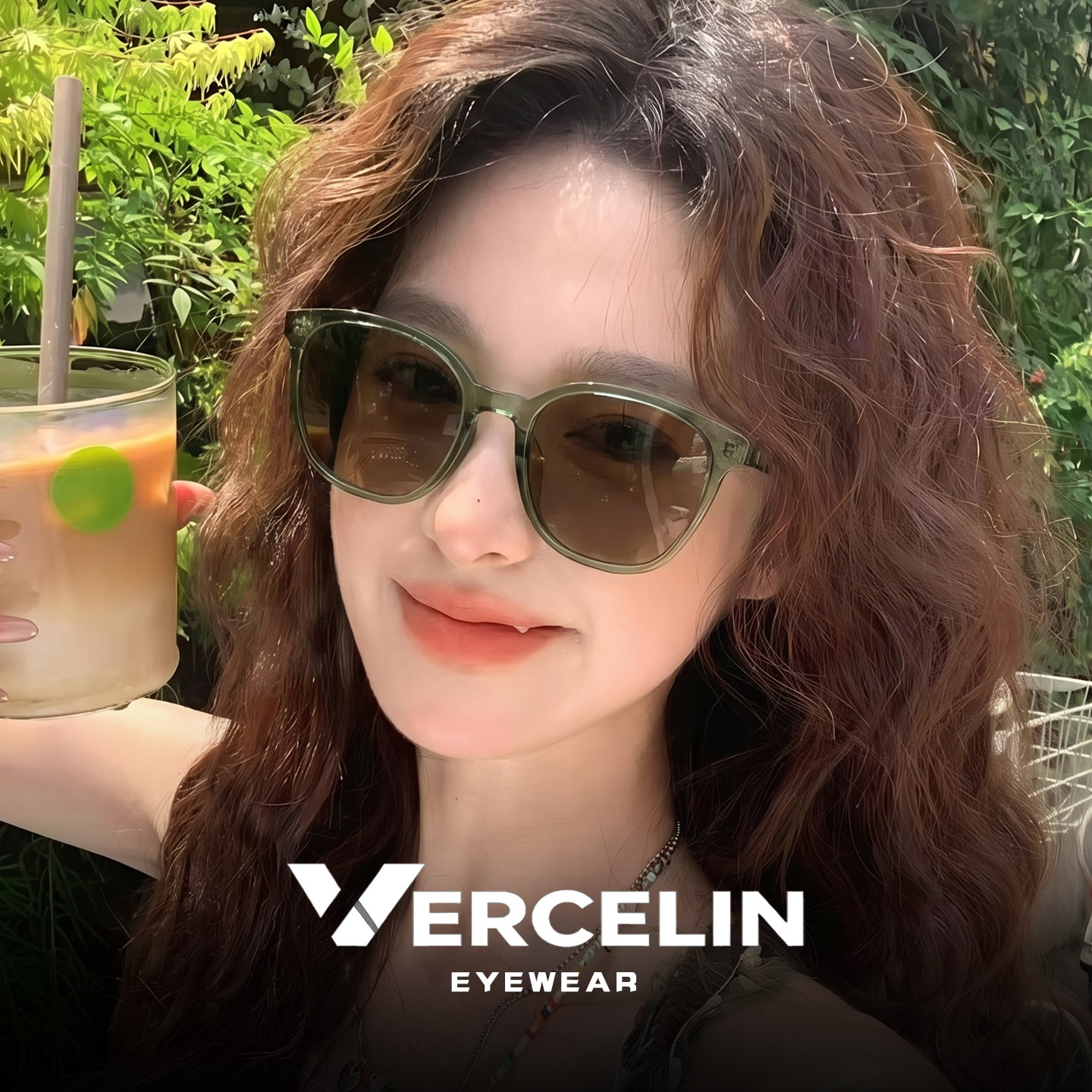 复古大框茶色墨镜女高级感适合方圆脸绿色太阳眼镜近视可配带度数