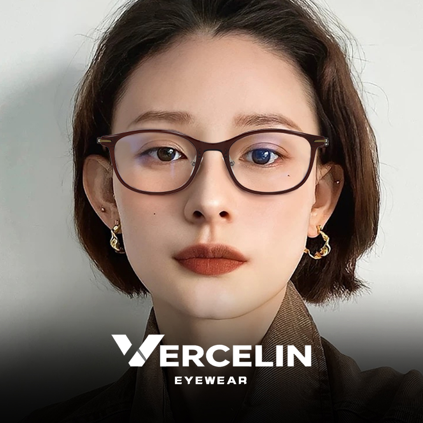 超轻近视眼镜女可配度数大脸显瘦