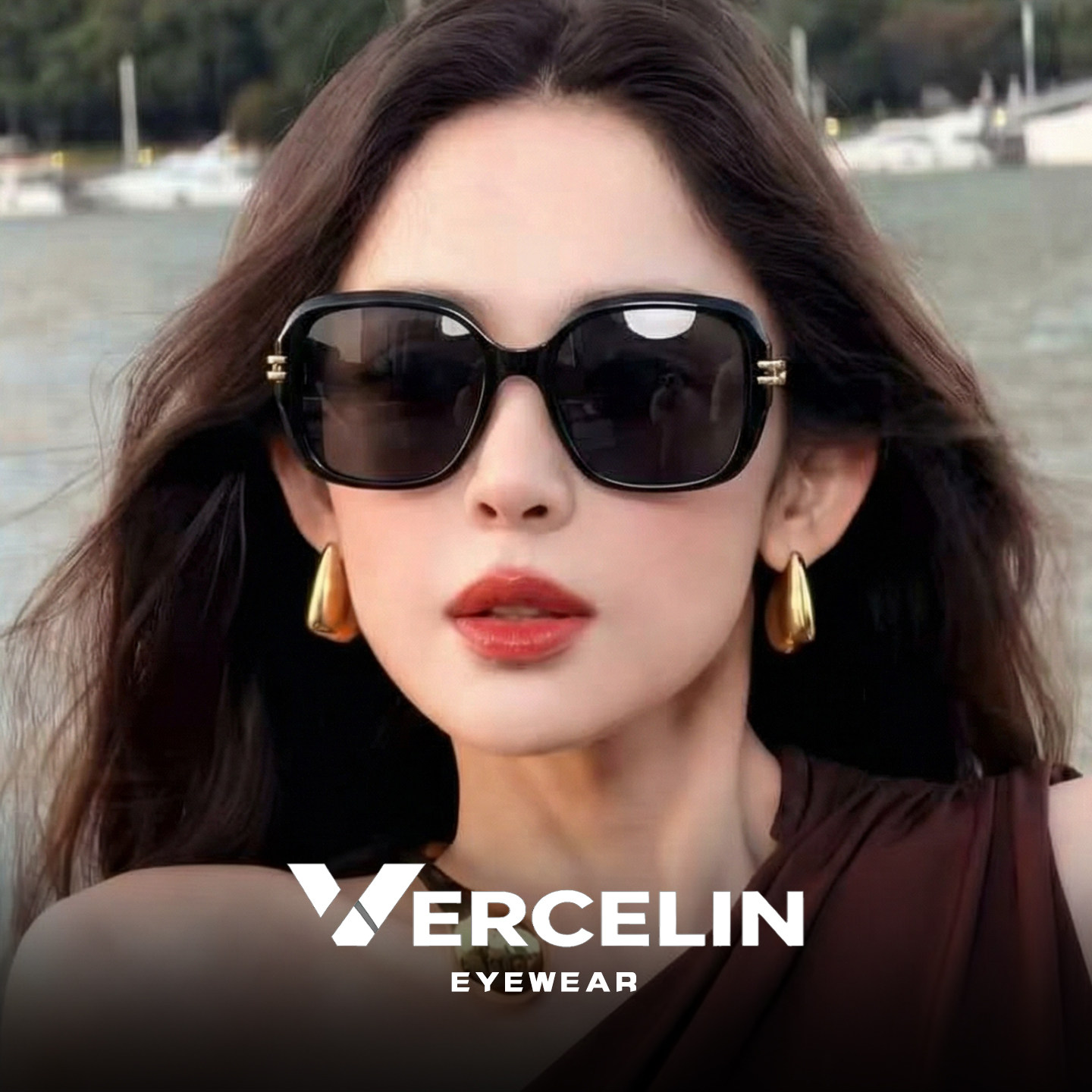 复古港风大框墨镜女高级感适合方圆脸2026新款太阳眼镜显脸小近视