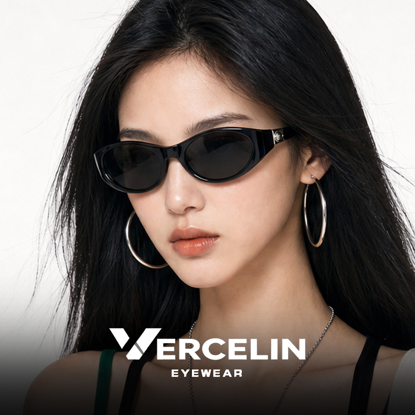 复古y2k发箍猫眼墨镜女高级感显脸小偏光防紫外线小框太阳镜近视