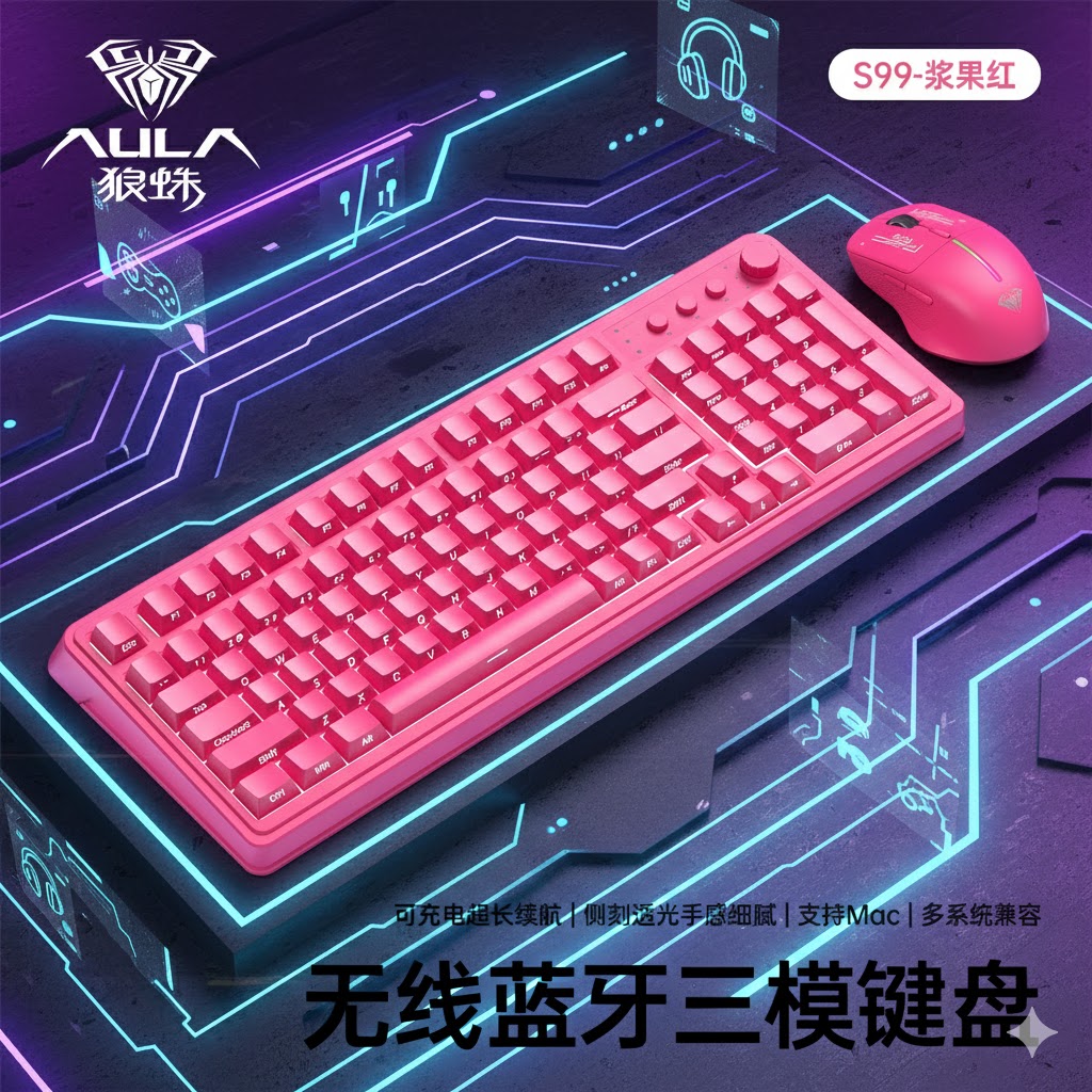 狼蛛S99无线薄膜键盘鼠标套装