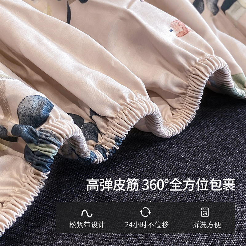 100S全棉加高床笠单件床罩180x200x220厚床垫35/40cm加大定制