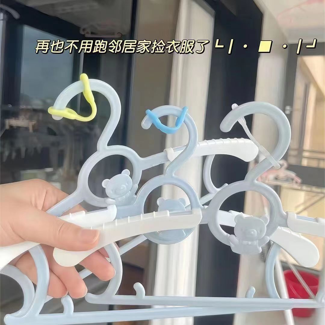寝室晾衣防滑固定扣防风衣架晒衣架防风防滑衣服防滑防刮风衣架