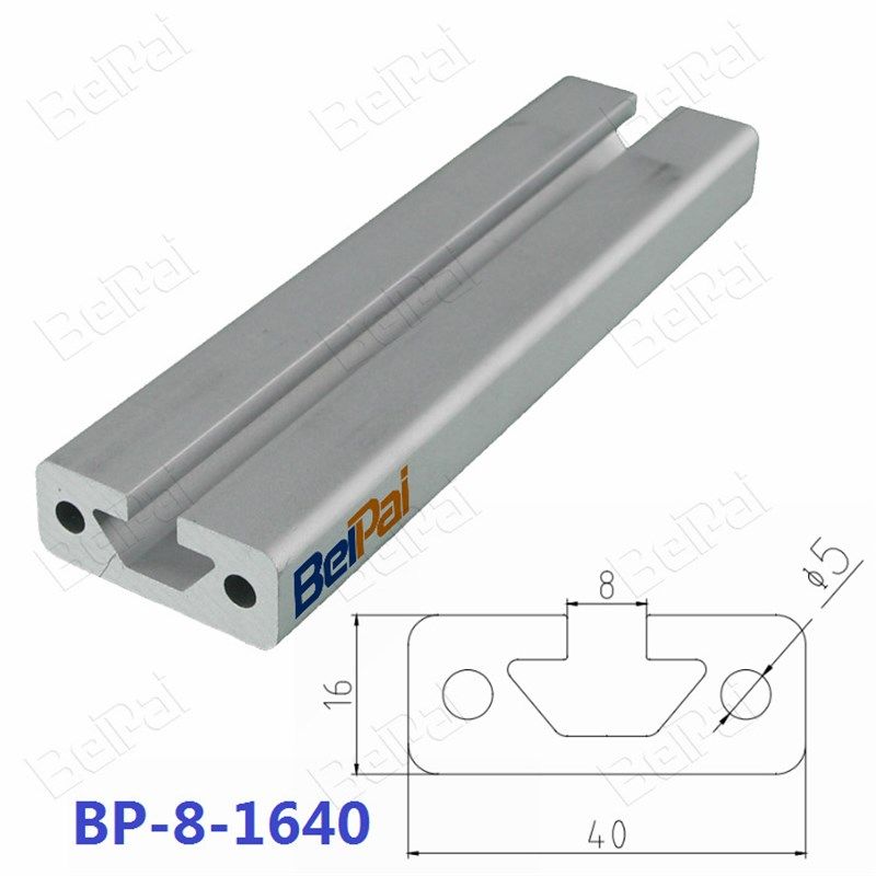 贝派铝型材1640滑槽导轨移门铝合金工业铝型材自动化设备框架