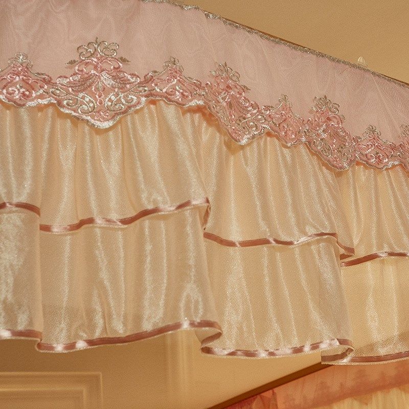 U型导轨蚊帐三开门轨道1.2m1.5米1.8m床双人床家用宫廷落地公主风