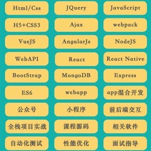 web前端开发教程零基础入门自学网页制作全栈实战项目案例分析全