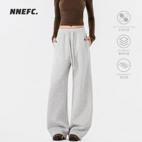 NNEFC美式弯刀阔腿卫裤百搭