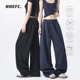 NNEFC美式 中性风宽松休闲运动阔腿裤 重磅松弛感弯刀卫裤 男女新款