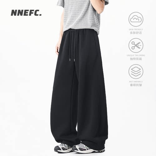 NNEFC美式高街弯刀裤男女长裤