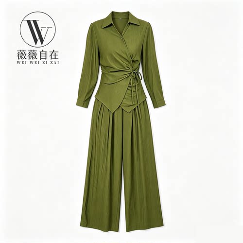【高端品牌断码】W气质高端大码显瘦套装 W325
