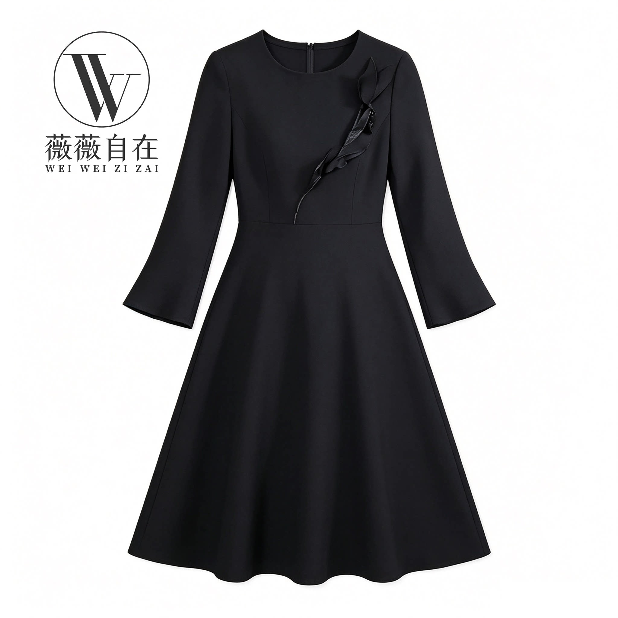 【高端品牌断码】W气质高端大码显瘦连衣裙 W1019
