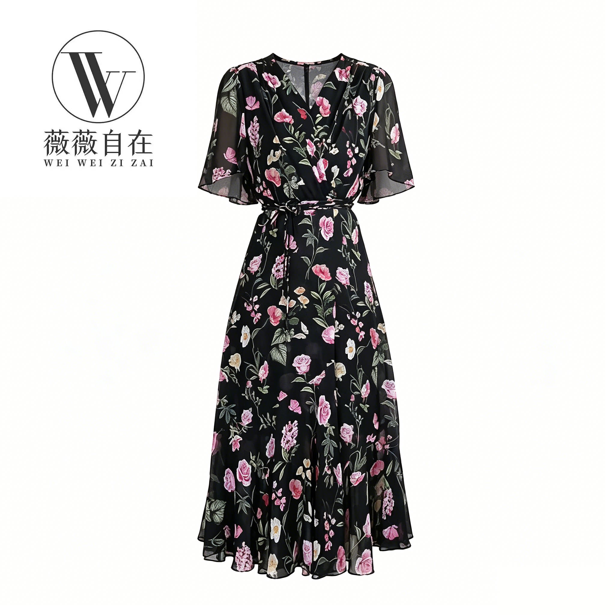 【撤柜清仓】W气质高端大码显瘦连衣裙 W35