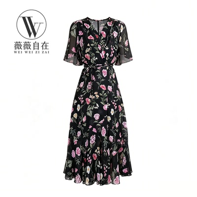 【撤柜清仓】W气质高端大码显瘦连衣裙 W35