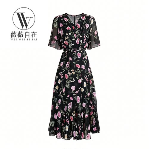 【撤柜清仓】W气质高端大码显瘦连衣裙 W35