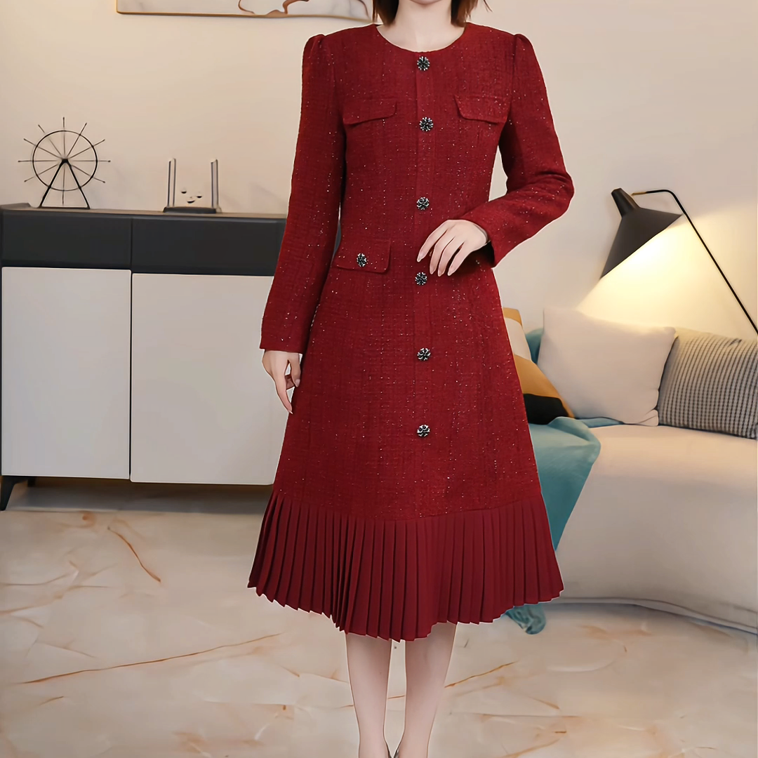 【深圳薇姐清仓】A气质高端大码显瘦连衣裙 A88