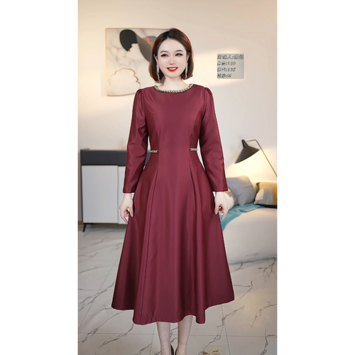 【撤柜清仓】K高端大码原创遮肉显瘦连衣裙  K2503