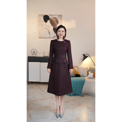 【撤柜清仓】A气质高端大码显瘦连衣裙 A136